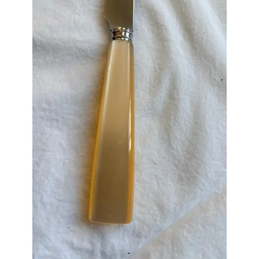 NEW Sabre Paris Icône Caramel Dinner Knife 18/10 Stainless Acrylic